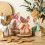 12 Buste regalo coniglio boho, carta kraft 5