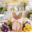 12 Buste regalo coniglio boho, carta kraft 6