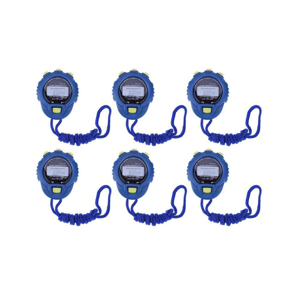 6Pcs Lcd Electronic Stopwatch Chronograph Digital Timer Sport Counter Odometer Watch 6031646726157