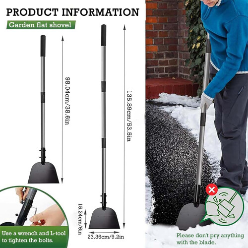 Pelle neige plate 137cm, désherbage multi-usage 1