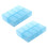 2X Plastic Rectangle 8 Compartments 7 Days Medicine Pill Box 2