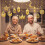 Banner Eid Mubarak, negru auriu, lună 8