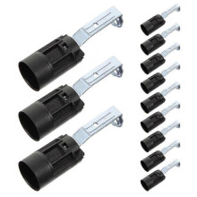 12Pcs E14 Lamp Socket Holder for Screw in Light Bulbs Black Material
