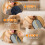 2er-Haarentfernungs-Handschuh, orange+schwarz, elektrostatisch, wiederverwendbar 4