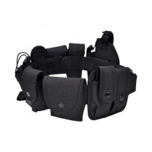 Belt Guard Military Modular Equipment System Versatile Service Belt Set for Law Enforcement, Adjustable, Durable, Black