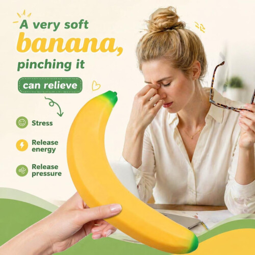 Μπανάνα Squishy παιχνίδι, 2026 νέα γιγάντια μπανάνα, jumbo μαλακό PU αφρός 1