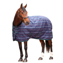 (7', Navy/Tartan) Tempest Plus Standard-Neck Checked 100g Horse Stable Rug