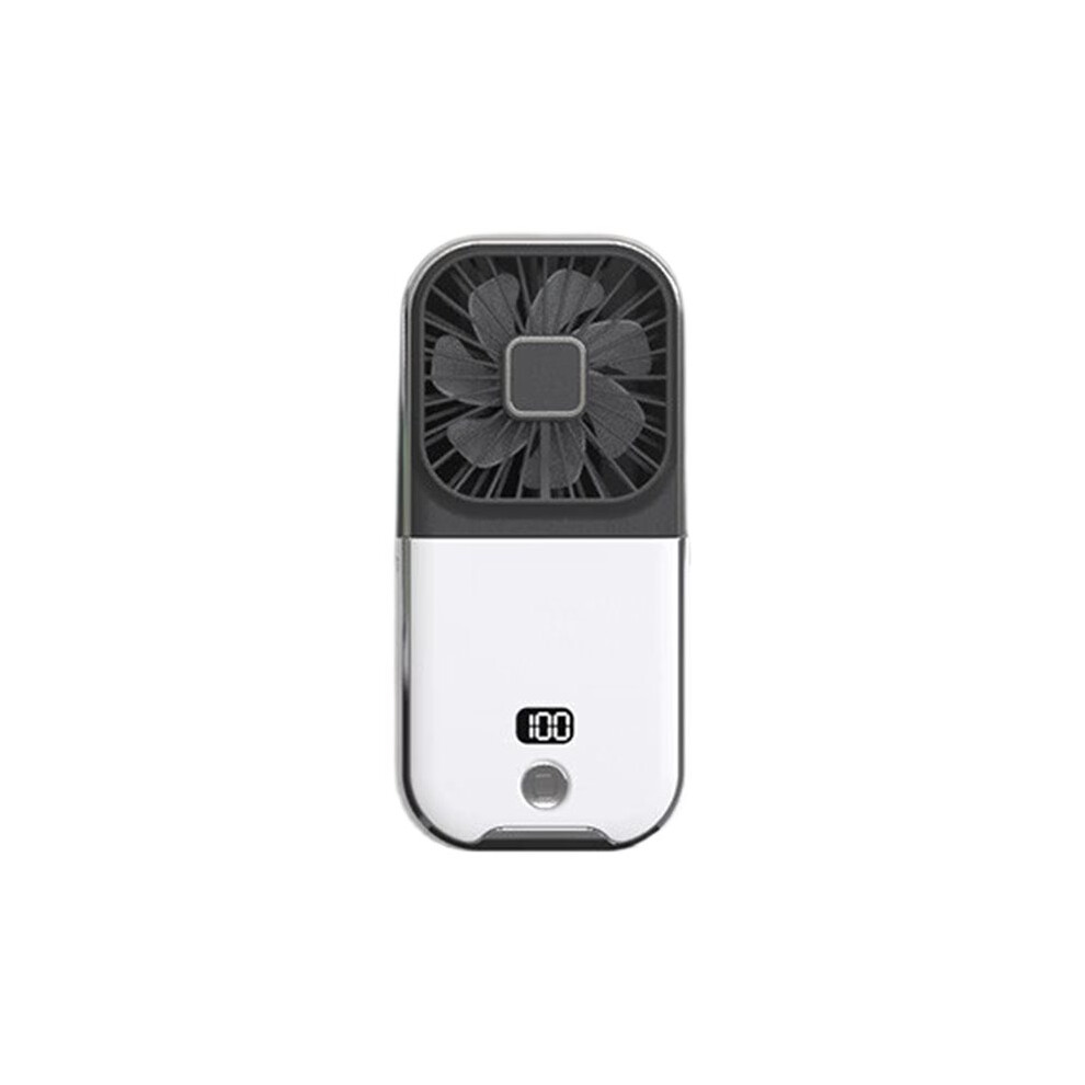 F30pro Foldable Hanging Neck Fan Cooling Desktop Refrigeration Handheld Usb Fan Camping Mute Ventilador - Black/White 4711123766464