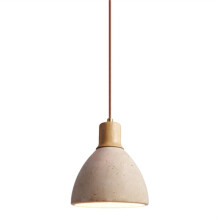 LED Pendant Light Fixture - Wood Yellow Travertine Hanglamp