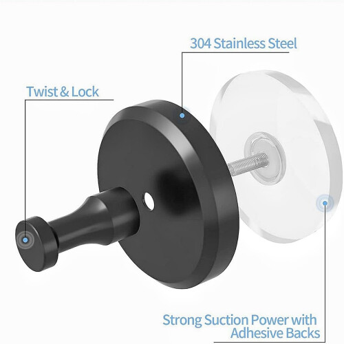 2026 Suction Cup Hooks, No Drill Adhesive, Bathroom 2