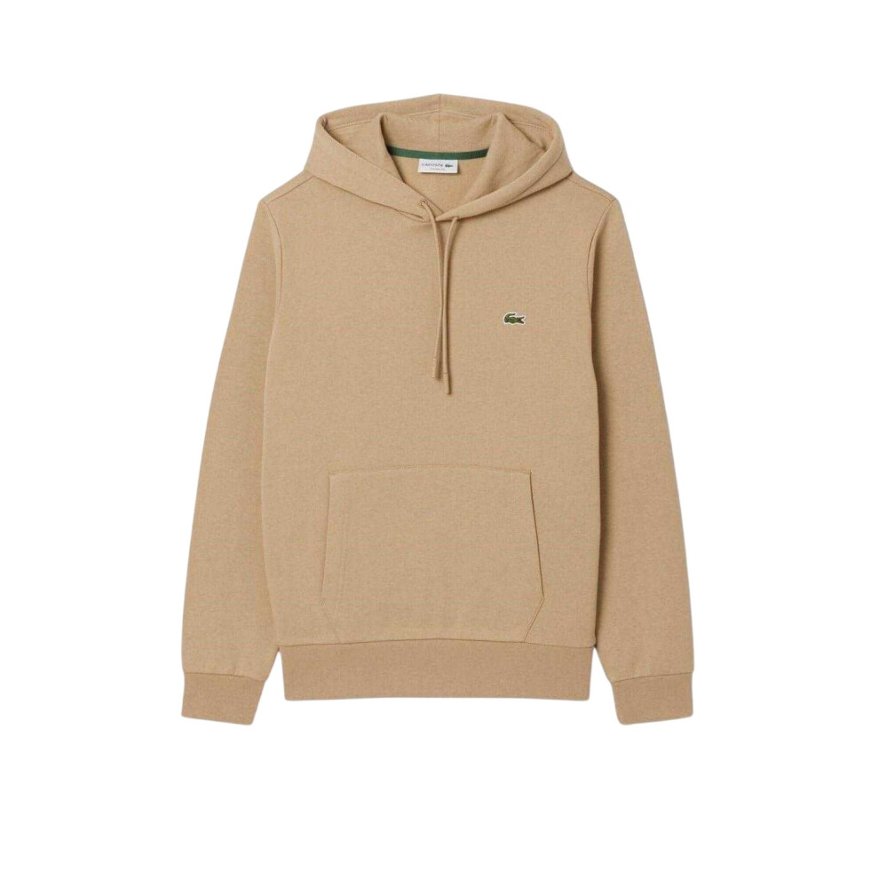 Lacoste (S, Beige) Mens Basic Pullover Hoodie Cream,Multicoloured