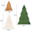 3 árboles madera decoración Navidad, rústicos. 2