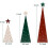 3 árboles Navidad madera rústica, centro mesa. 2