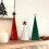 3 árboles Navidad madera rústica, centro mesa. 4