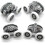 4-Pack Twin Wheel Shower Door Rollers Oval Butterfly Design 1