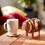 2 Sets Sheep Coaster Set Wooden Sheep Figurines Home Decor 7