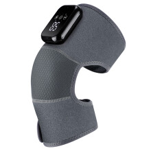 (Single Grey) Adjustable Heating Knee Brace Knee Support Wrap for Meniscus Tear Patellar Tendon Support Heated Protect Belt