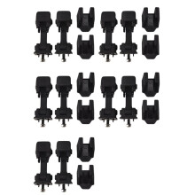 10X Hood Hood Lock Catch Kit for TJ 2007-2016 Black