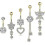 Bauchnabelpiercing-Schmuck, baumelnder Bauchnabelring 1