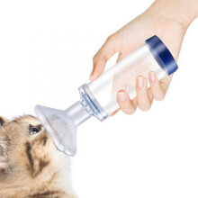 Dog/Cat Aerosol Inhaler Spacer Chamber To Help with Breathing for Feline with Asthma 2 Sizes of Mask Will Fit all Cats or Dog -GSL