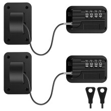 2 Pack Refrigerator Fridge Lock with Password Unlocking, Self Adhesive Childproof Cabinet Locks, Safety Fridge Freezer