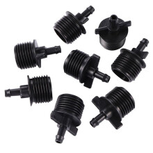 Single Hook 4 Points External Thread Black Connector Garden Irrigation Internal Thread Interface Sprinkler Connector