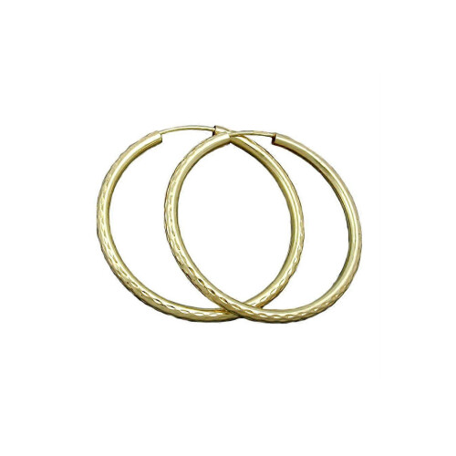 Hoop Earrings Diamond Cut Silver 925 - Gl93387
