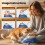 Kattefoder, Hvalformet Godbidder Dispenser til Katte Hunde, 2-i-1 Interaktiv Maddispenser 5