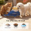 Kattefoder, Hvalformet Godbidder Dispenser til Katte Hunde, 2-i-1 Interaktiv Maddispenser 6