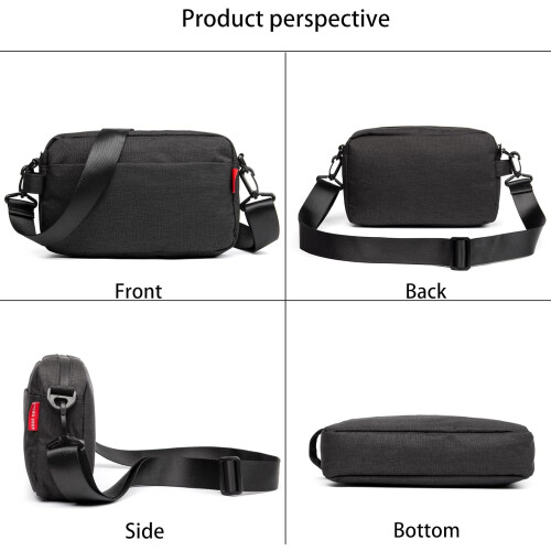 Torba messenger, czarna, mała, unisex 2