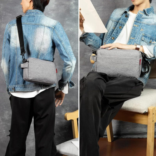 Borsa messenger leggera uomo, tracolla regolabile multi scomparti 1