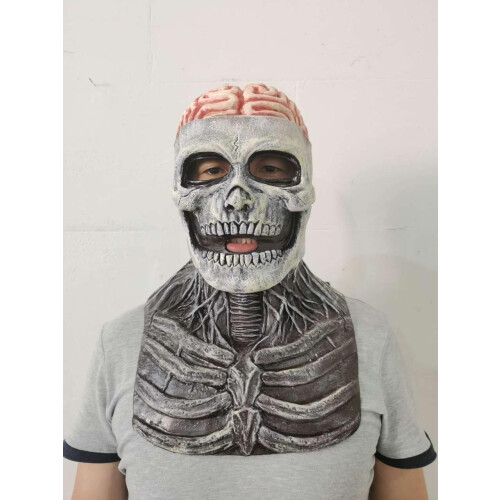 Děsivá realistická lebka maska, latex 1