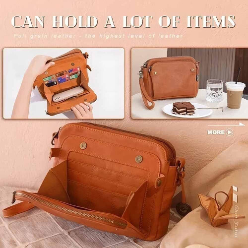 Sac bandoulière cuir 3 couches multiples 2