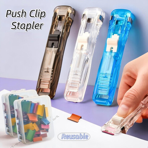 Agrafeuse portable avec 100 clips réutilisables 1