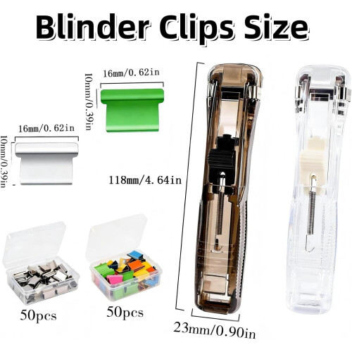 Agrafeuse portable avec 100 clips réutilisables 2