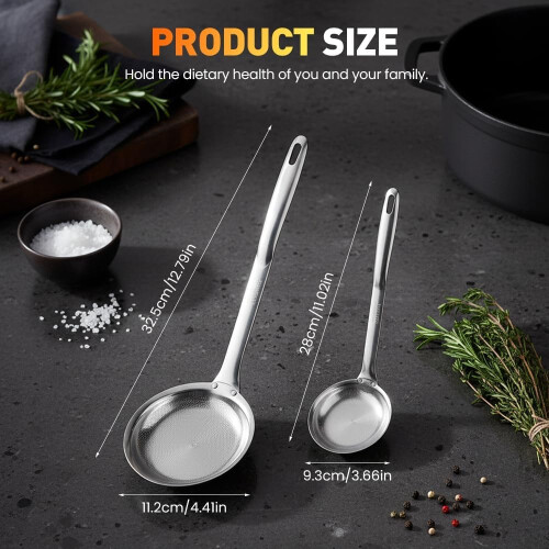 Petite passoire fine inox, écumoire à graisse 1