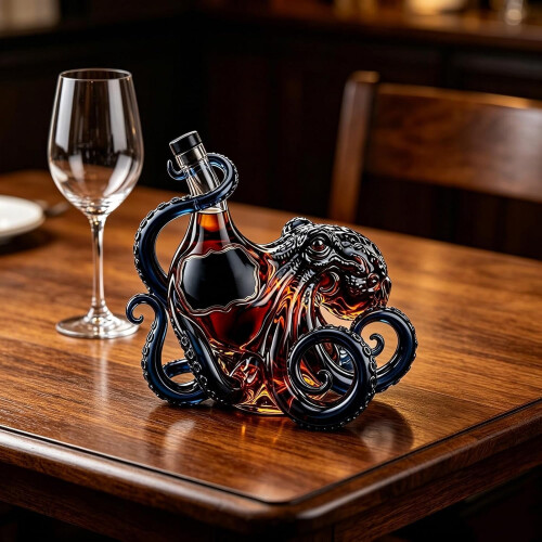 Künstlerische 3D-Oktopus Glas Karaffe, 350ml 1