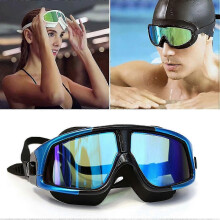 Occhialini da nuoto per adulti con protezione UV, antiappannamento, antiscivolo e regolabili in silicone.