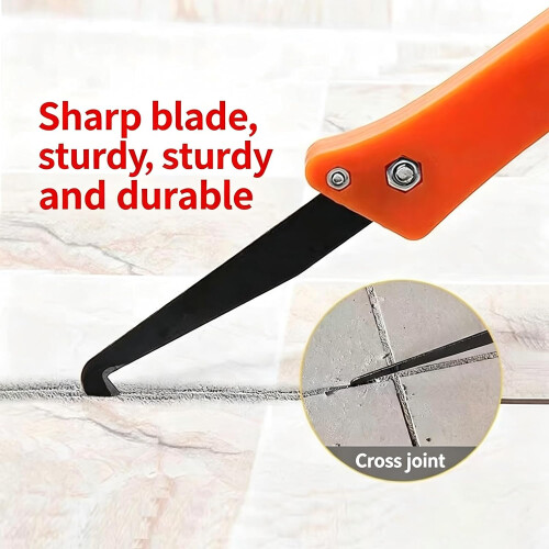 Stylo réparation joint carrelage blanc, avec grattoir 1