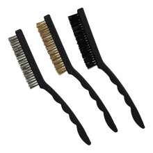 Zestaw szczotek drucianych ręcznych 9" Nylon Mosiądz Stal Rdza Farba Brud Spawanie Usuwanie 3 szt.