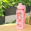 Garrafa de Água 700ml PC com Canudo, Adesivos e Alça 4