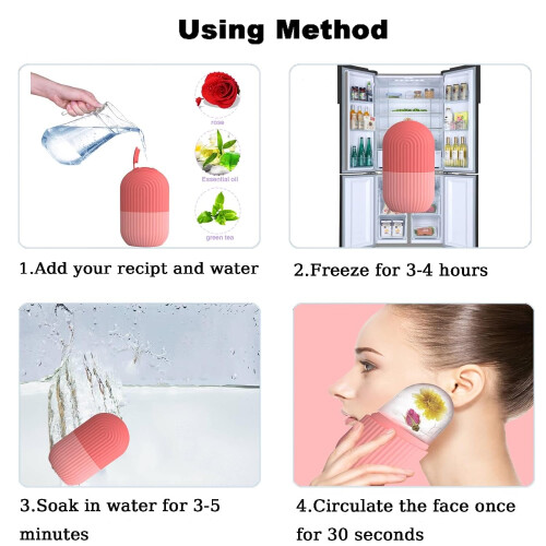 Váleček na obličej ledový a gua sha, silikon 1
