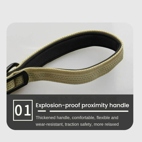 Laisse élastique multifonction, polyester tactique 2