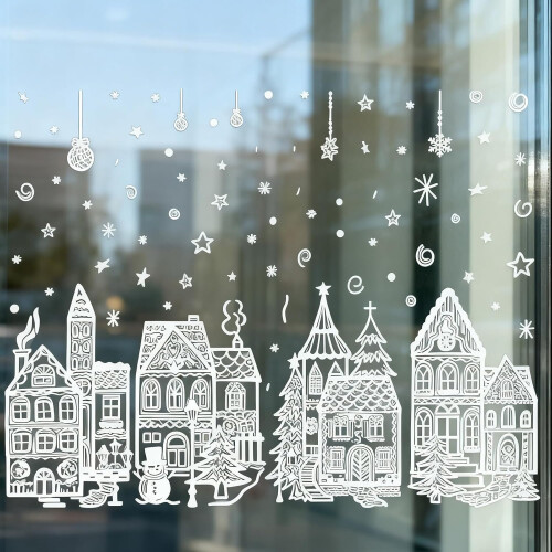 Stickers vitre Noël, réutilisables déco 2