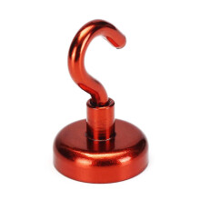 25Mm 22kg Magnetic Hook Holder Neodymium Magnet Red Hook Magnet