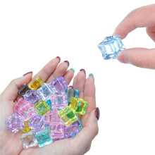 81 Pcs Fake Ice, Colorful Acrylic Ice , Reusable Ice-Cubes for Home Decor, Vase Fillers for Centerpieces