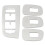 Car Door Window Lift  Button Panel Frame Protective Cover Trims for  XC60 2018 - 2025 Silver 1
