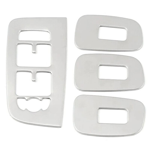 Car Door Window Lift  Button Panel Frame Protective Cover Trims for  XC60 2018 - 2025 Silver