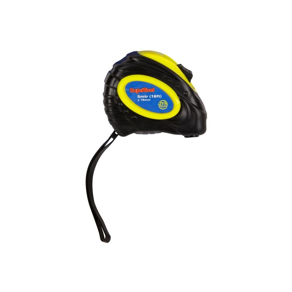 Photos - Tape Measure and Surveyor Tape  SupaTool Rubberised Metric/Imperial Tape Measure(7.5m x 25mm, Black/Yellow)