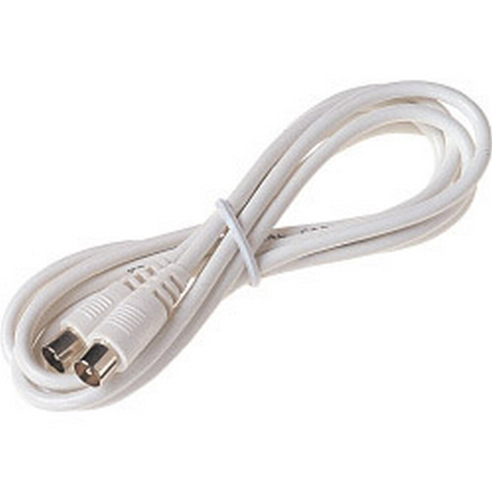 (10M, ) Dencon Video Lead Coax Plug To Coax Socket White 5059444392719